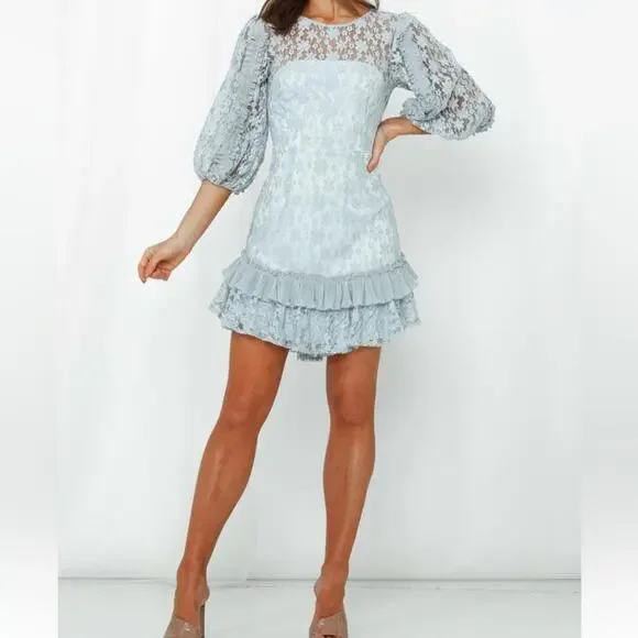 Hello molly Saints and secrets more than angelic dress blue lace dress